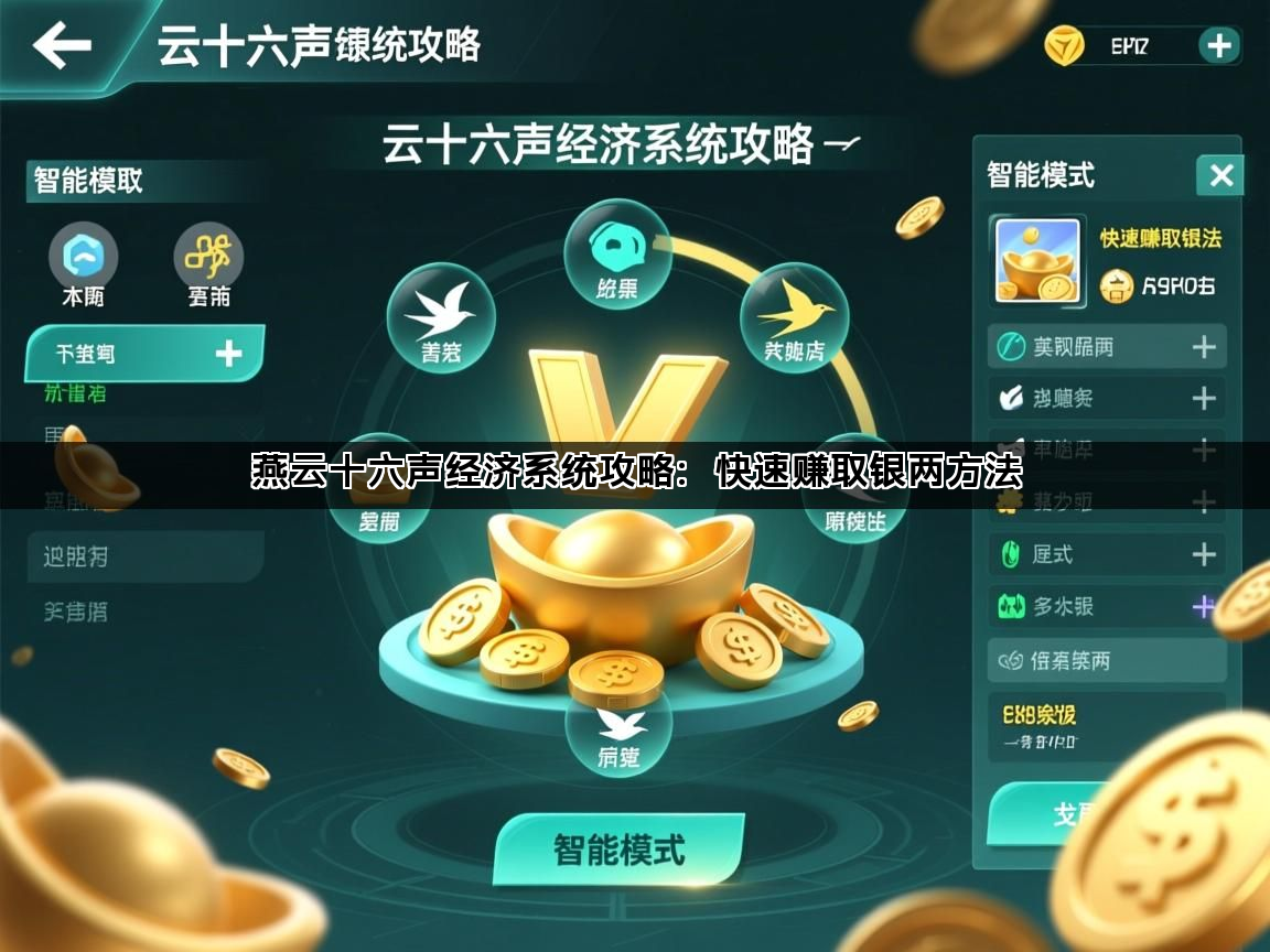 燕云十六声经济系统攻略：快速赚取银两方法(图1)